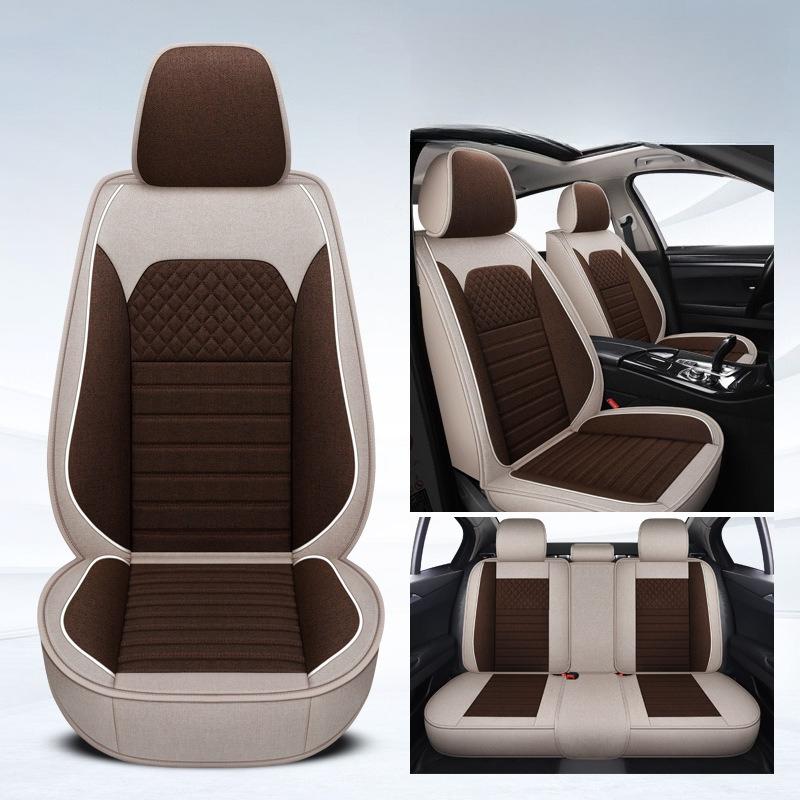 Faux Leather Car Seat Covers with Ergonomic Lumbar Support - Suitable for Most 5-Seater Cars High-Density Foam Padding, And Easy Installation