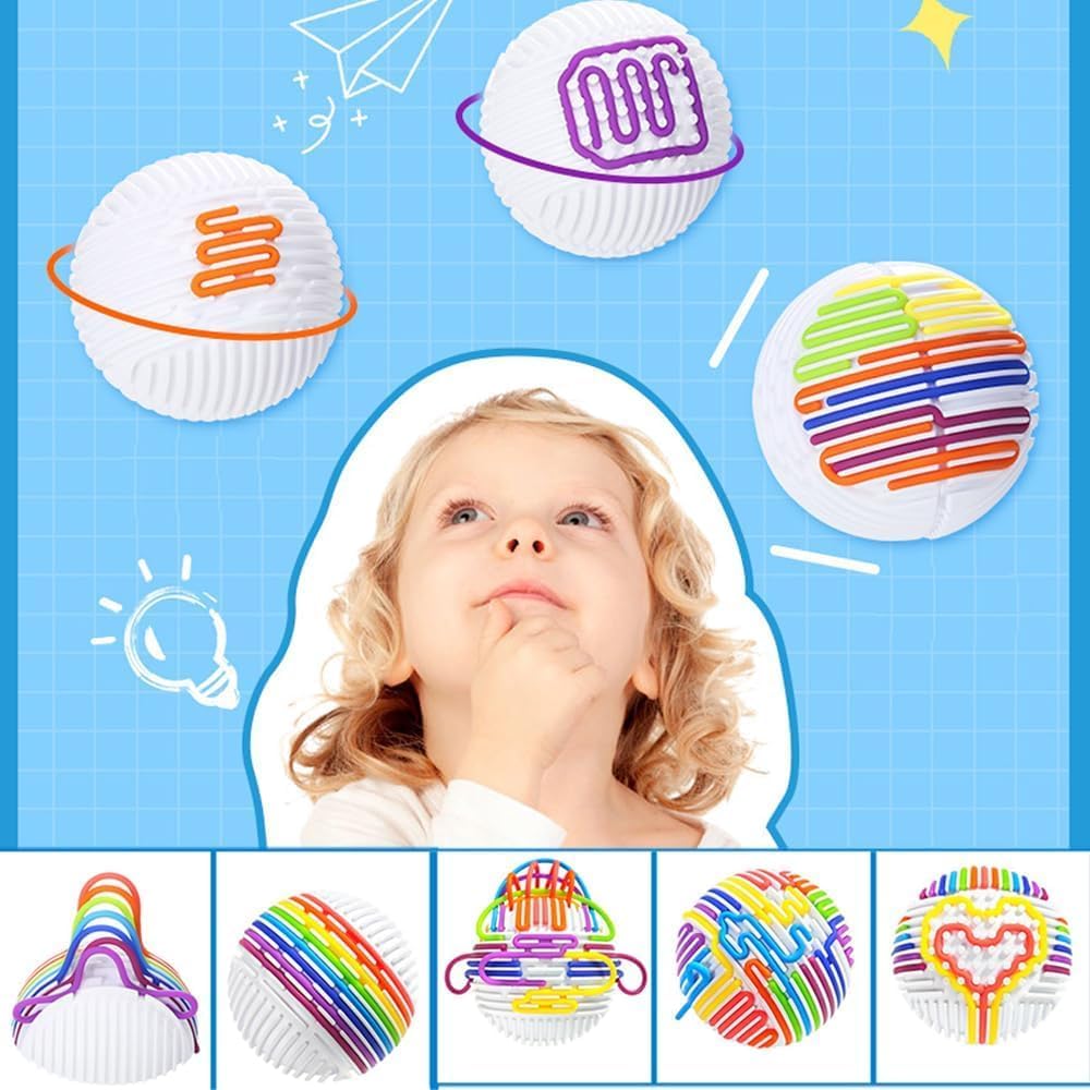 Sensory Activity Ball Fidget Toys with 16 Rods ADHD, Autism, Anxiety Stress Relief Sensory Fidget Board Ball for Kids Adults