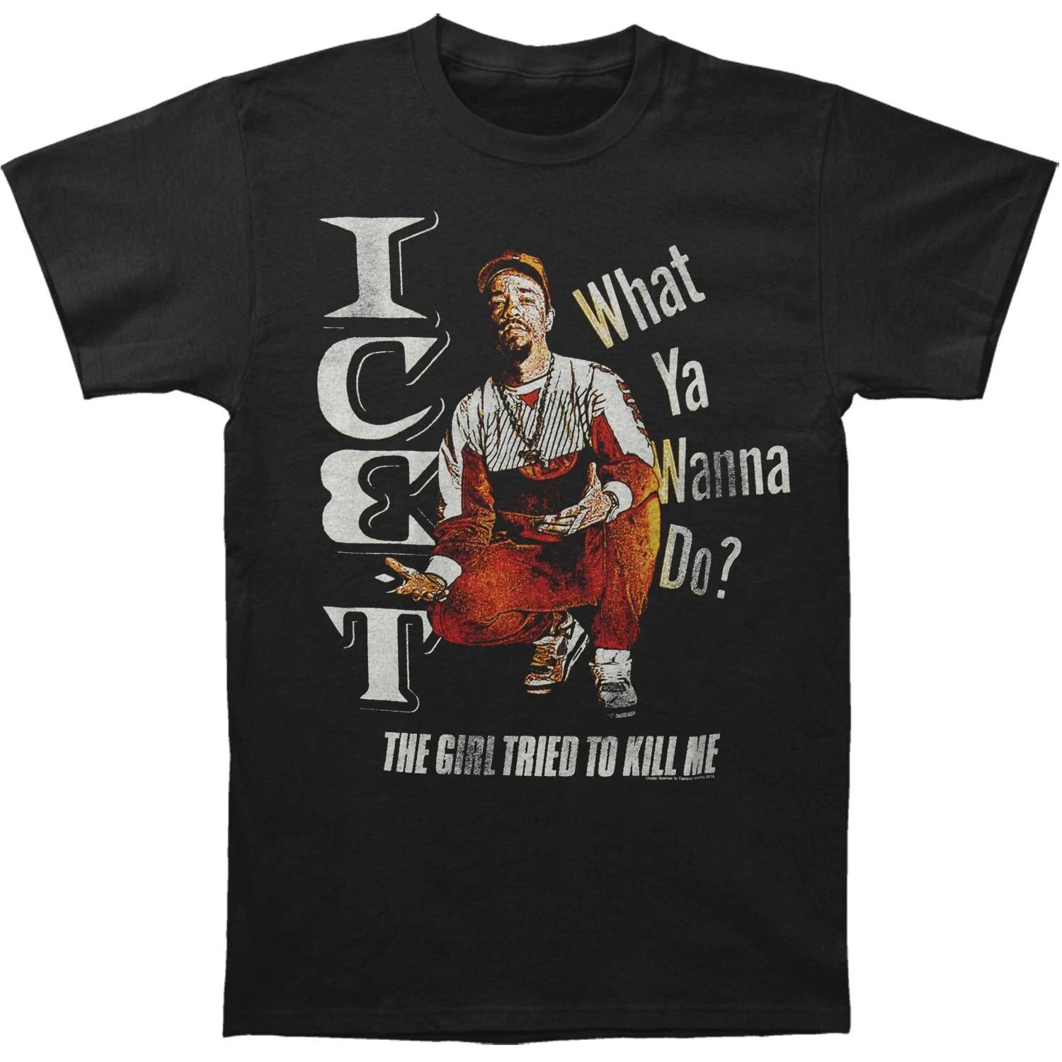 Men s Ice T The Girl Tried To Kill Me T-shirt Small Black L