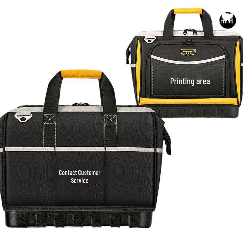 Durable Canvas Handheld Electrician's Tool Bag - Sturdy, Multifunctional for Repair & Woodworking