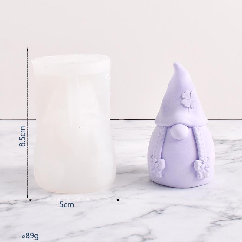 Gesichtsloser Zwerg Silikonkerzenform Weihnachtsmann Gipsdekoration Diy Kerzenherstellung Silikonform