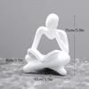 Creative Abstract Thinker Statue Figurine for Desktop Tabletop Living Room Shelf Office Bedroom