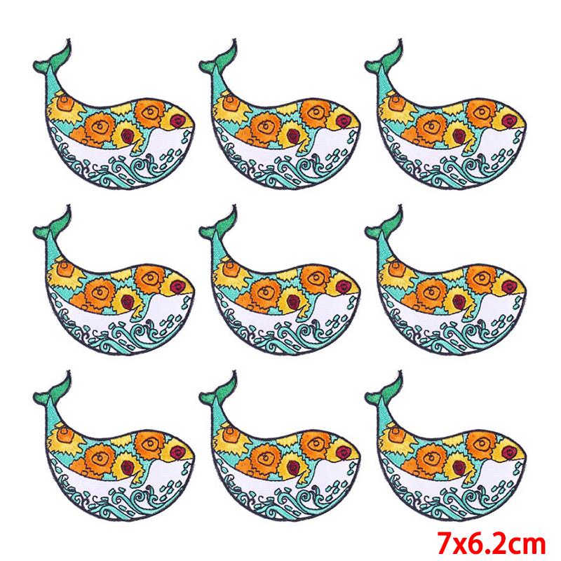 10 pezzi/lotto toppa da ricamo all'ingrosso termoadesiva sulle toppe per abbigliamento toppe su vestiti giacche decorazioni applique forniture per cucire