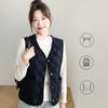 Stylish Vest H117 with Pockets Vest Women's Fall and Winter Padded Warm Undershirt Outside The Casual Sports Within The Short Section of The Shoulders