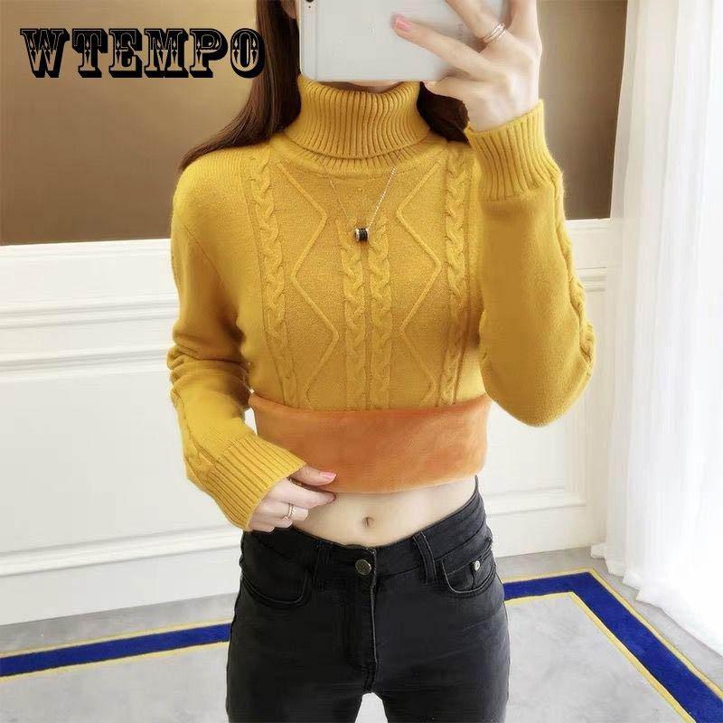 

Свитер с высоким воротом, женский осенне-зимний модный тонкий свитер, большой размер, холодный теплый свитер S