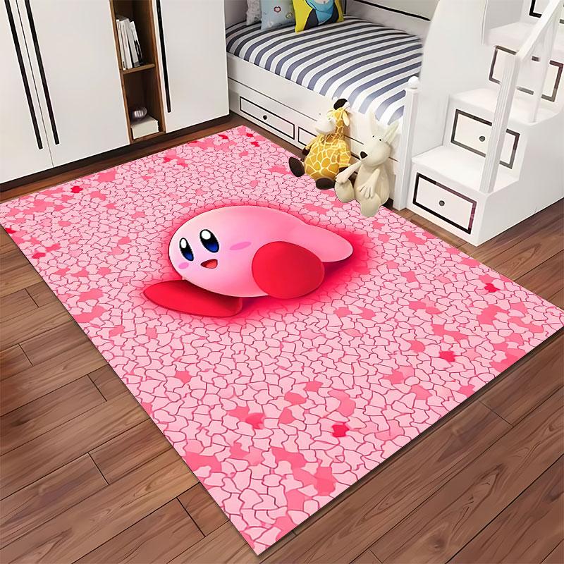 Pink Cartoon Character Carpet suitable as a non-slip mat for the living room or bedroom sofa