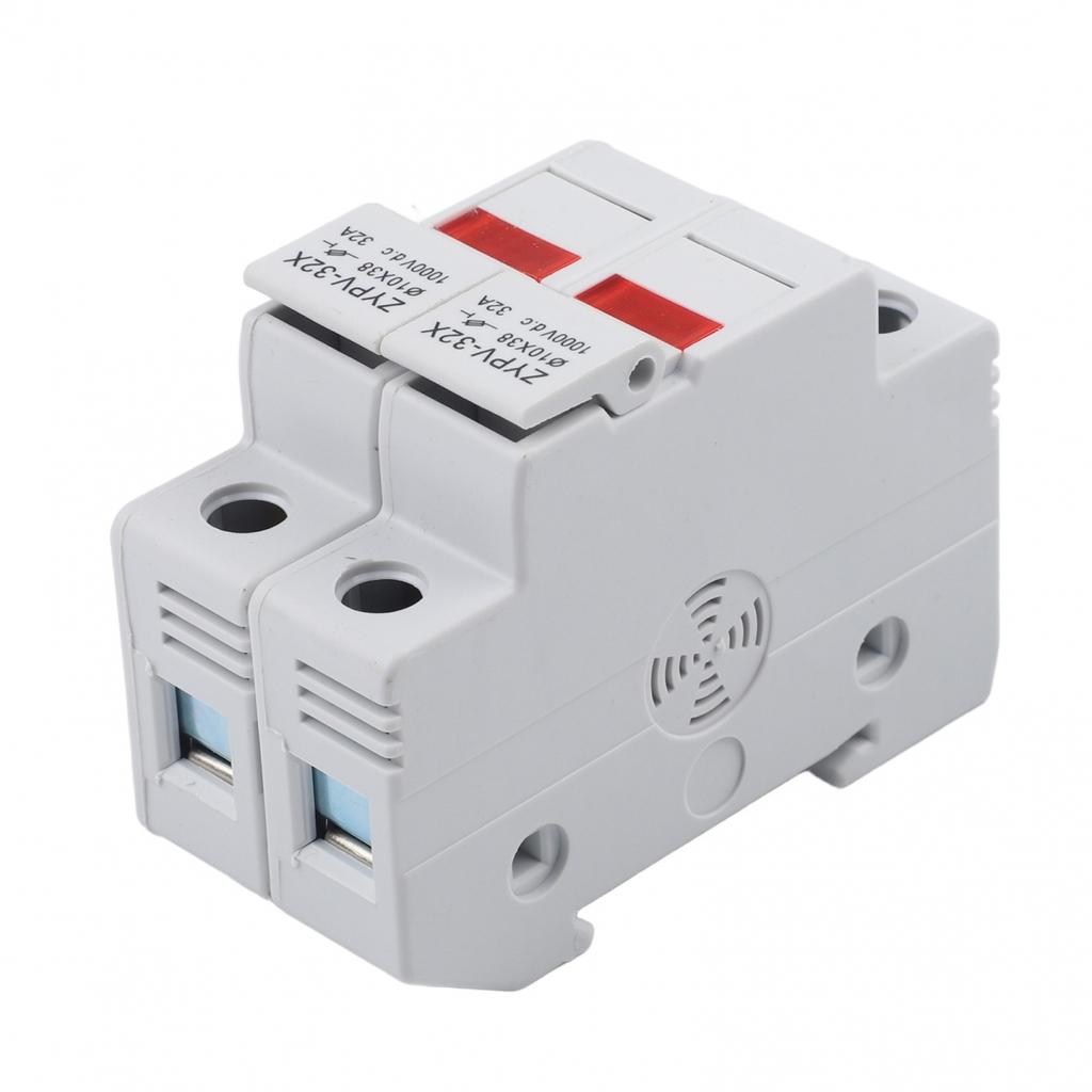 2P For Solar Fuse Holder with 10x38mm Compatibility for DC1000V Applications