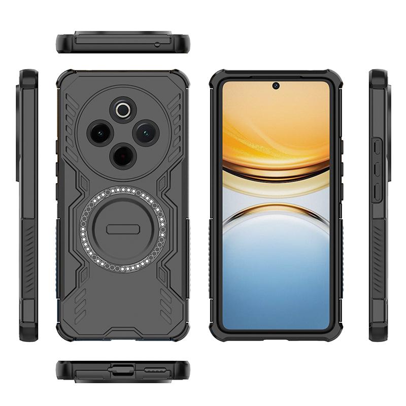 KEYSION Hollow Heat Dissipation Case for IQOO Z10 5G Silicone+PC Magnetic Cooling Shockproof Phone Back Cover for VIVO IQOO Z10