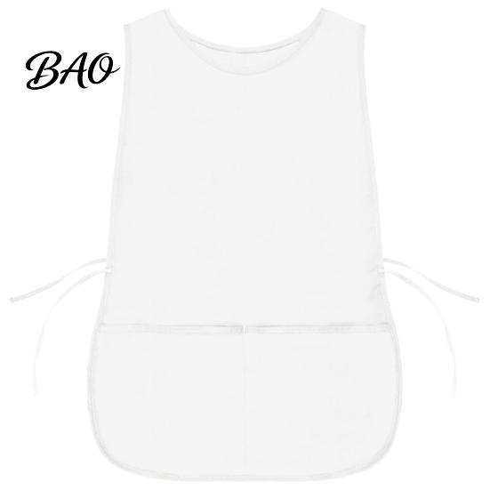Polyester Utility Apron for Shop Unisex Cobbler Smock with 2 Deep Pockets, Adjustable Side Heavy Duty Craft Women Ties Server Apron, Vest Kitchen