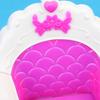 Dollhouse Miniature Furniture Chair Sofa Armchair - White and Shocking Pink for Doll