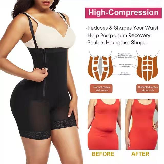 European & American Abdomen Control Hip Lift Body Shaper with Side Zipper