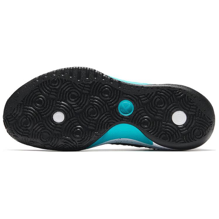 Anta Three Points Rain Lite V2 Stoßdämpfung Low Top Basketballschuhe Herren Sneaker Schwarz Weiß Blau 112431603Q-5