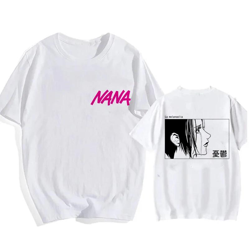 2025 Summer Nana Osaki Gothic Comic Tshirt Mens Funny Tshirt Loose Cotton Top Fashion Hiphop Y2k Tshirt Street Clothes