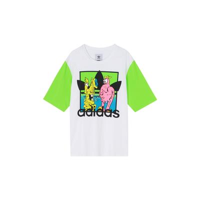 Originals x Jeremy Scott Tričko s kulatým výstřihem a krátkým rukávem s potiskem kreslených postaviček Kolekce SS23 Spolupráce Pánská trička Bílá H53371
