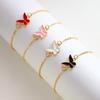 Fashion European American Style Butterfly Enamel Jewelry Four Piece Set For Women