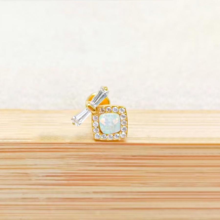 F136 Titanium Zircon Pendant Tragus Stud Cartilage Piercing Jewelry