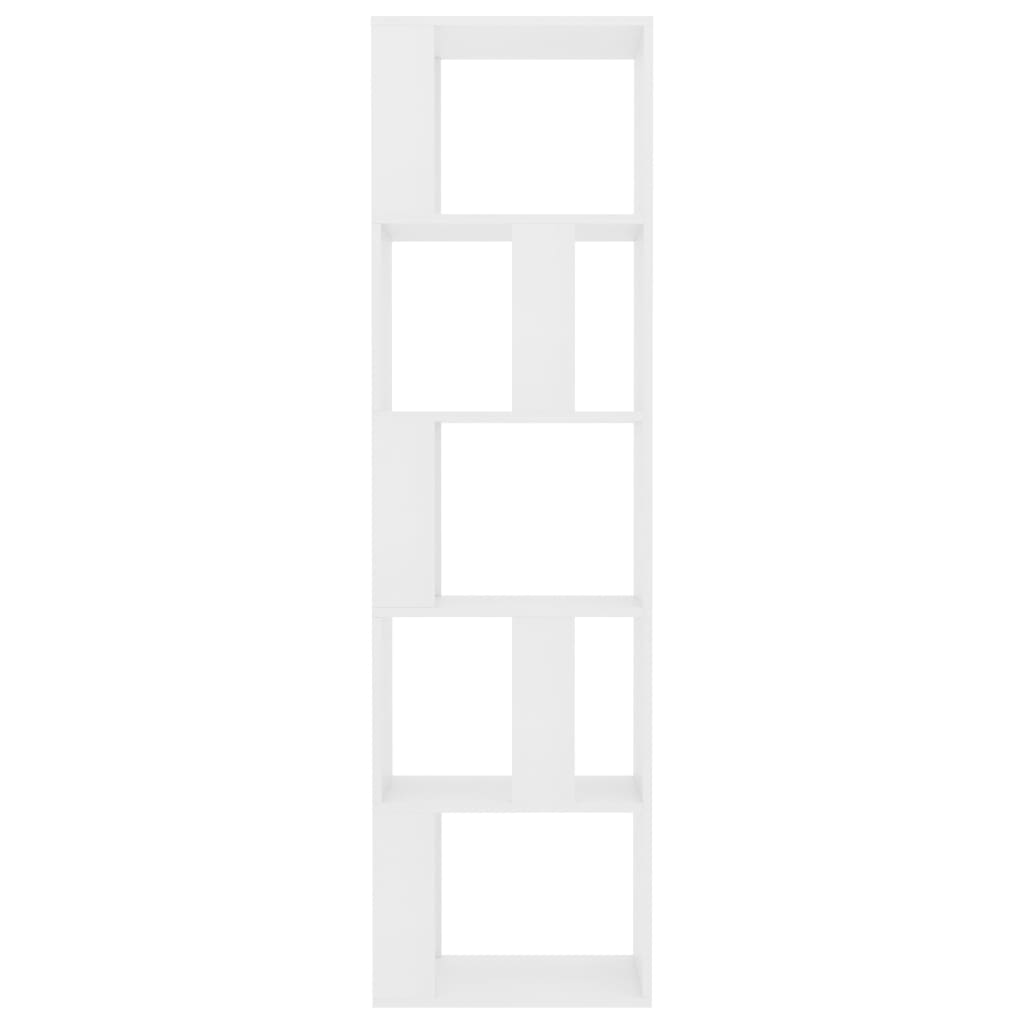 Bookshelf Room Divider White 45 x 24 x 159 cm Engineered Wood
