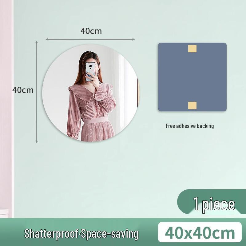 Acrylic Full Body Self-Adhesive Wall Mirror Sticker for Bathroom or Cabinet Door