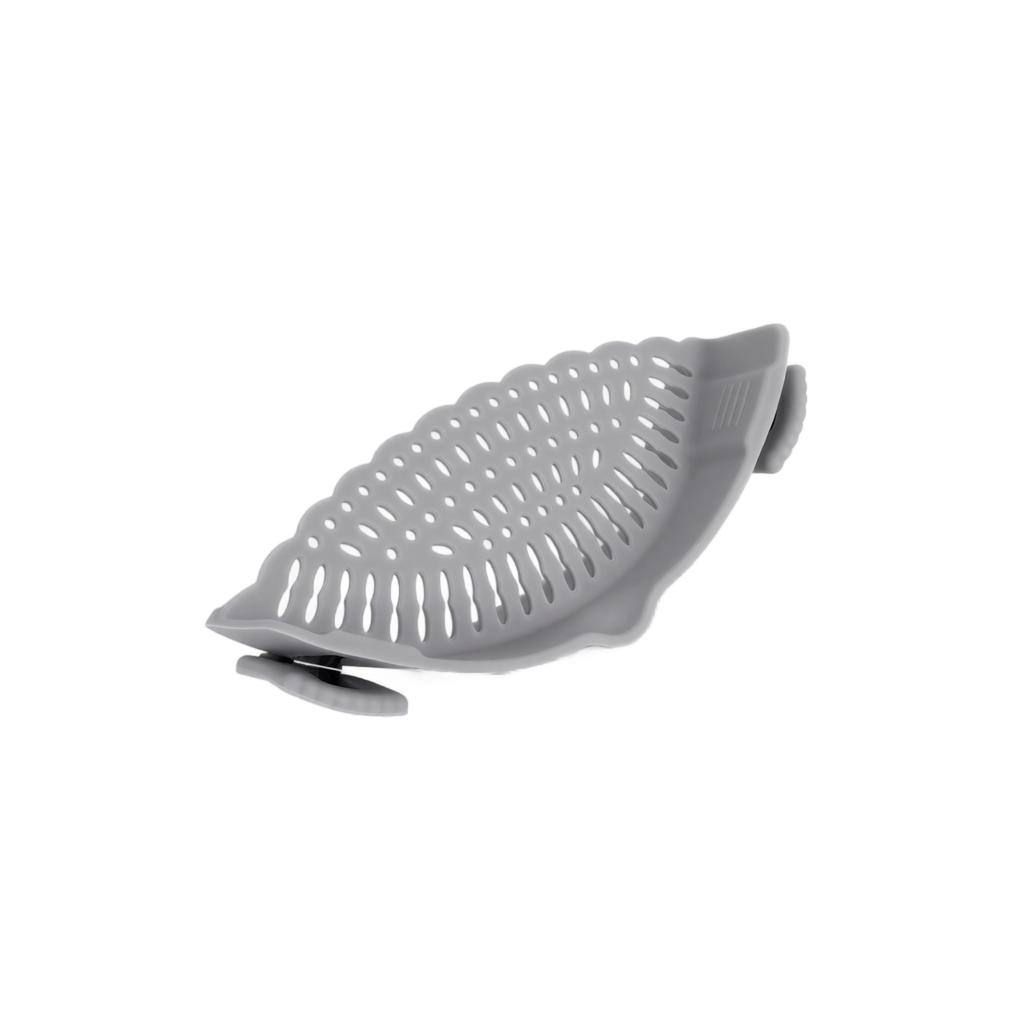 Over-the-Pot Colander Strainer with Splatter Guard for Draining Pasta Vegetables and