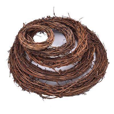 Rattan Wreath Eco-friendly Home Decor Portable Xmas Flexible Dried Rattan Ring for Garden