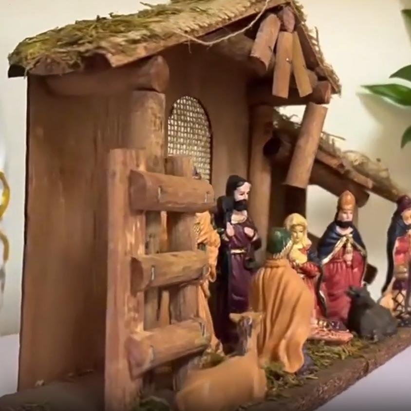 Jesus Krippenfigur Krippenszene Ornament Religiöses Festliches Miniaturfiguren Set Für Schreibtisch Zuhause Regal Fensterbank