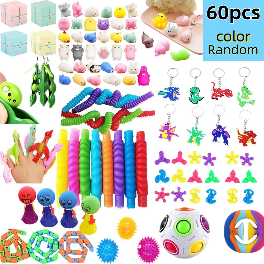 36Pcs Toy Pack Mini Puzzle Clip Music Empty Dinosaur Keychain Gyroscope Birthday Party Gift Pack Kindergarten Children'S Prize