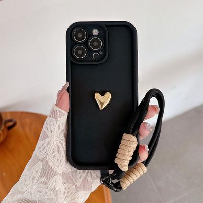 With Lanyard Heart Soft Phone Case For Samsung S25 Ultra S24 Plus S23 S22 S21 S20 FE M55 M35 M54 M34 A51 A50 A30S Cover