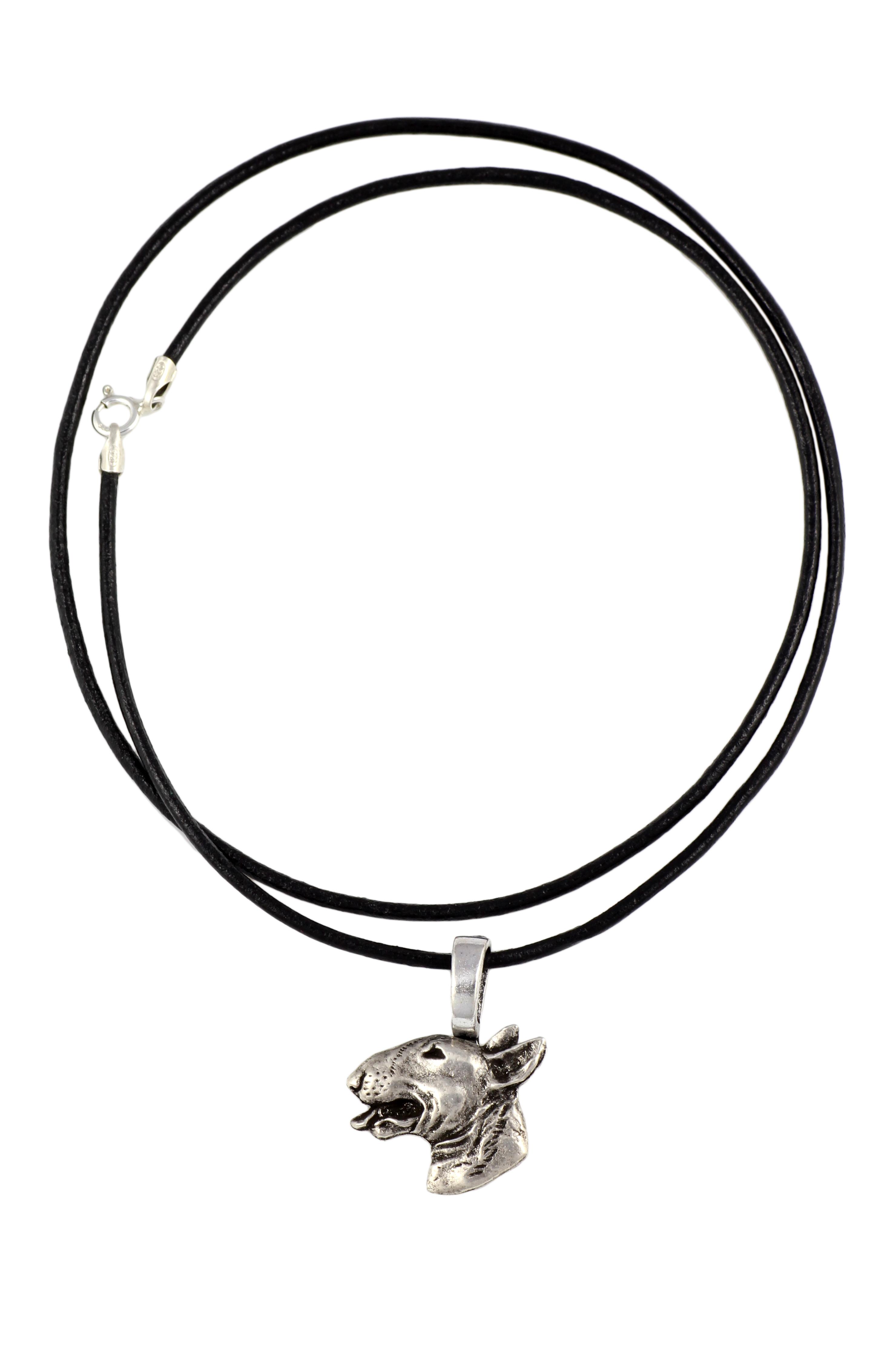 

Bull Terrier, Bully II - Dog necklace, silver-plated pendant for the dog lover, subtle jewellery by Art-Dog срібний