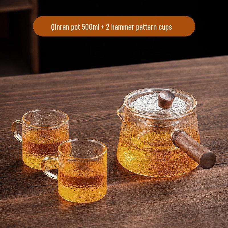 ZISIZ Side Handle Heat-Resistant Glass Teapot