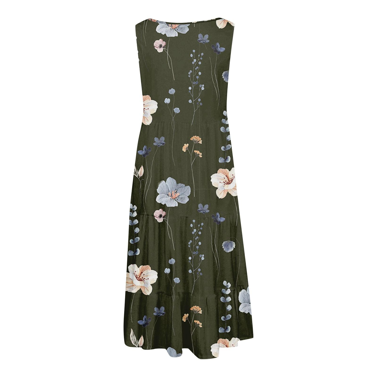 Женские платья-жилеты Лето-весна Плиссированные богемные платья Симпатичные струящиеся — фото 5