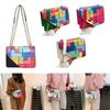Color Block Chain Shoulder Bag Stylish PU Crossbody Bag Fashionable Women Shoulder Bag Ample Storage for Women Girls  Hot Pink