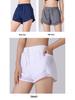 Damen Plus Size Schnelltrocknende Mesh Sport-Yoga-Shorts mit Anti-Exposure und Fake-Zweiteiler-Design