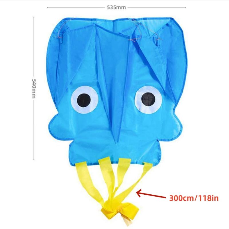 1 Set 3 Meter Soft Octopus Kite Kids Inflatable Outdoor Play Toy With String Line Kite Design For Children Entertainment
