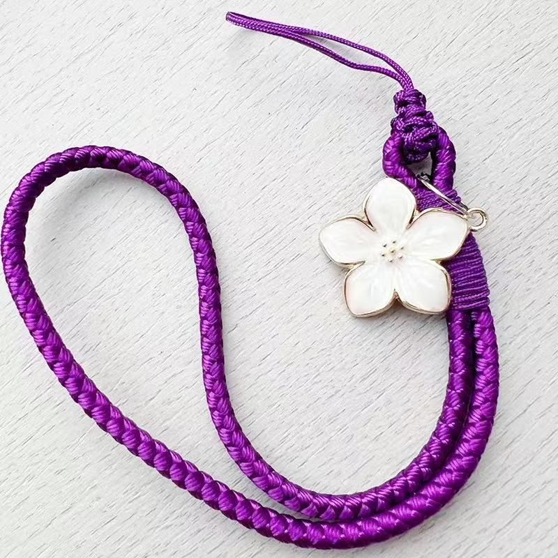 Mobile Phone Chain Lanyard Short Mobile Phone Lanyard Wrist Hand-woven Flower Key Pendant