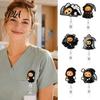 Dekorativer Ausweishalter Halloween Einziehbarer Clip, Niedliches Kürbis- und Sensenmann-Design, Acryl-Clip für Krankenschwestern Glattes Zugseil Krankenschwester Arzt Lehrer