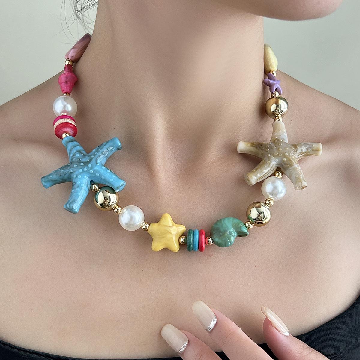 Women s Adjustable Star Pendant Necklace - Summer Beach Vacation Style