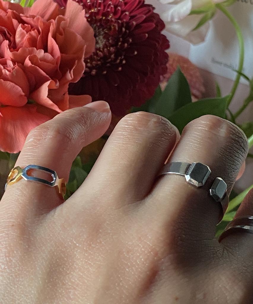Kudos Interlocking Triple Octagon Ring (Thin Ver.)