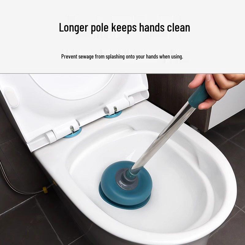 Strong Rubber Sewer Pipe Plunger: Bathroom & Toilet Clog Dredging Tool