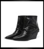Fashion Pointed Toe Western Cowboy Boots Women New Fall Little Heightened Non-slip Short Leg Pants Tube Boots Fashion French Retro Shoes