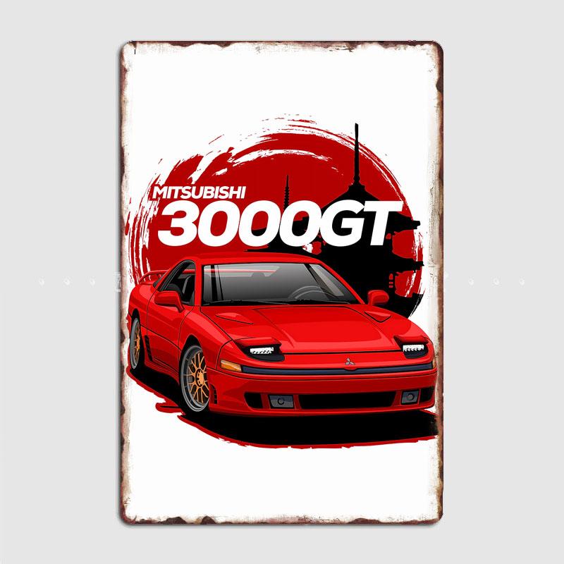 Lancer Evolution Evo X 3000 GT Oldtimer Retro Poster Metallschild Poster Schlafzimmer Interieur Wand Heimdeko Raumdekoration