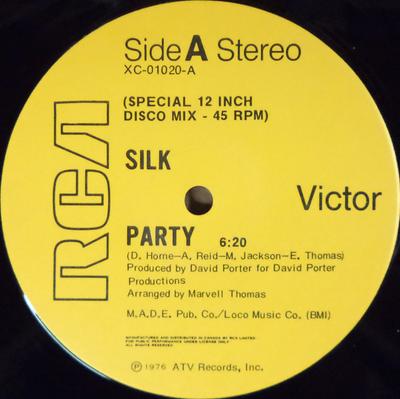 12inch Record SILK BROADWAY  Party  X15 XC01020 RCA Victor 1976 Canada SoulFunk Used