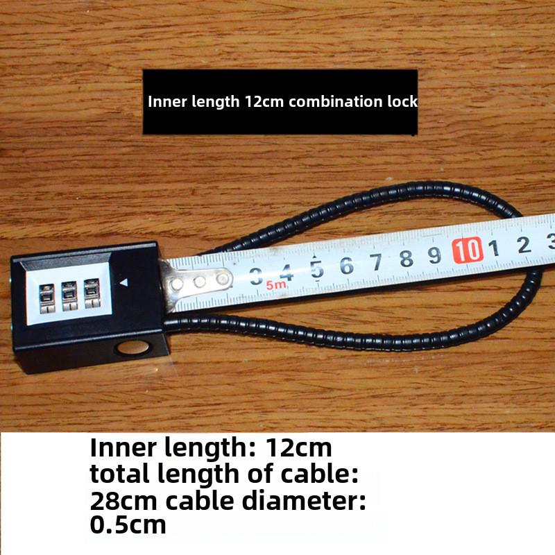 Extended Wire Rope Padlock for Cabinets – Anti-Theft Long Beam Lock