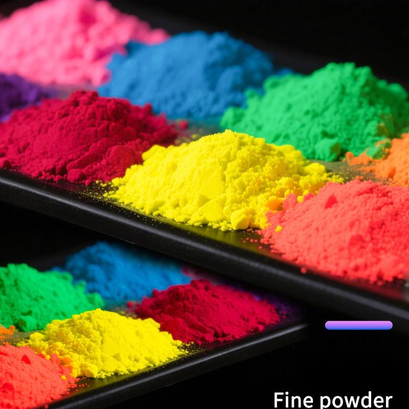 12-Color Neon Fluorescent Powder Kit 20ml Oil Water Dual-Use for DIY Resin Crafts Printing Art Pigments