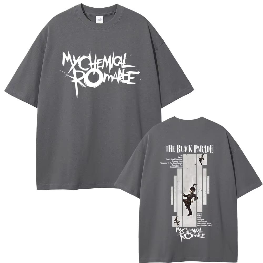 My Chemical Romance Album Graphics Cotton Shirt Men Retro Fashion New Summer Hip Hop Unisex Short Sleeve Loose Tshirt Fan Gift