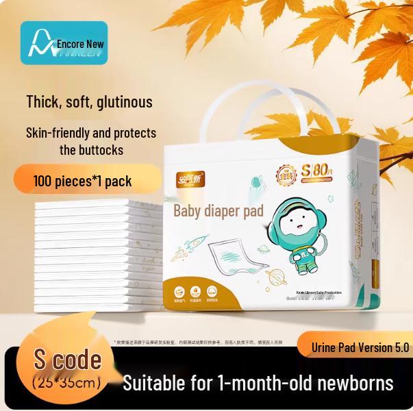 Encore Newborn Waterproof Disposable Urine Pad - Foldable and Anti-Leak Protection for Crib and Changing Table