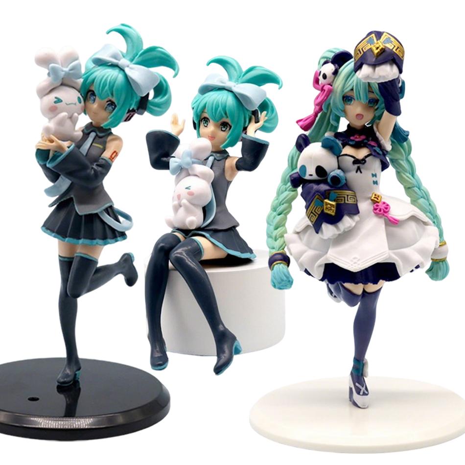 1-3Pcs Cinnamoroll Piapro Panda Hatsune Miku Girls Toy Anime Figure Toy Anime Game Pvc Action Figure Collectible Model Doll