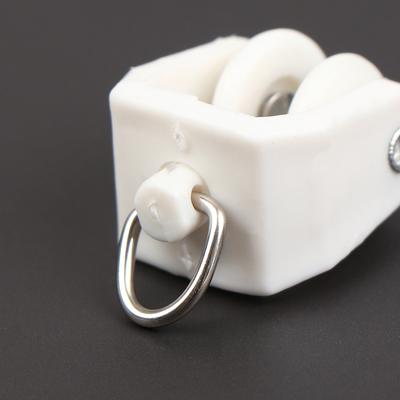 10Pcs Plastic Flexible Curtain Wheel Rollers Rail Hanging Hook Ring Slider