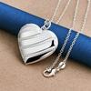 925 Sterling Silver 16-30 Inch Exquisite Heart-shaped Flip Up Pendant Necklace for Women's Fashion Wedding Accessories Jewelry