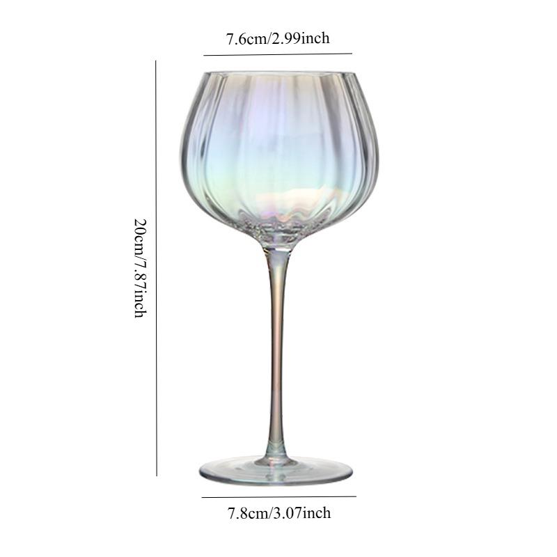 1/2PCS Light Luxury Creative Prism Colorful Red Wine Glass Household Goblet Electroplated Crystal Glass Wine Glass Wine Set
