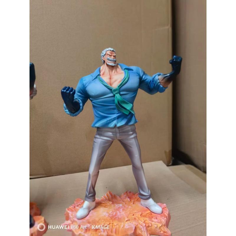 

One Piece Anime Figure Hero Navy Monkey D. Garp Statue Desktop Decoration Model Two-Color Collectibles Kids Playthings Xmas Gifts